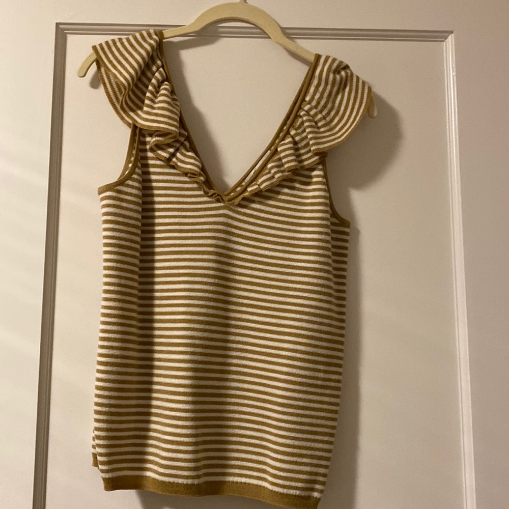 Madewell ruffle sweater tank